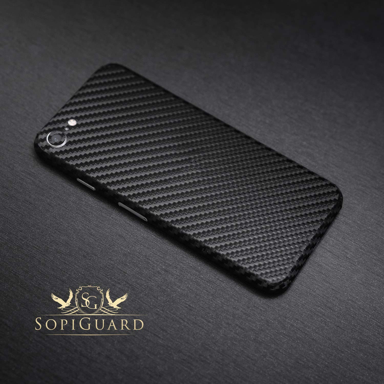 Sopiguard Sticker For Surface Duo Phone Edge To Edge Precision Vinyl Skin Wrap (Carbon Black)